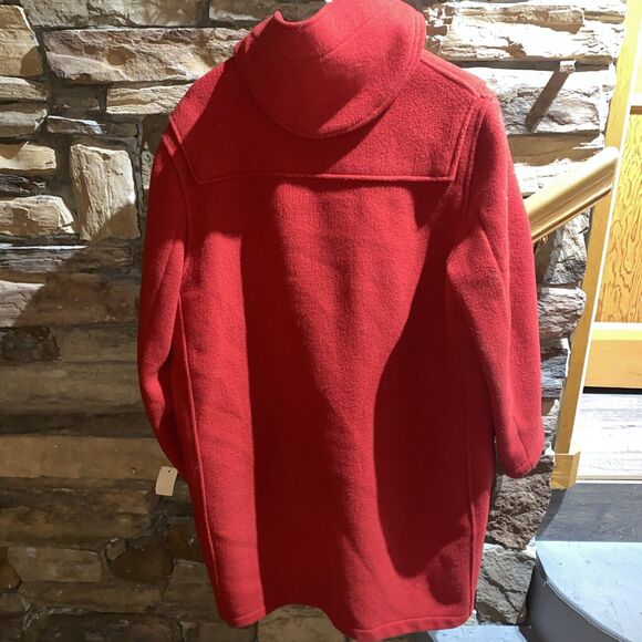 Gloverall Men’s Duffle Coat Toggle Virgin Wool Boiled Wool 42 Red Inside Plaid - Picture 13 of 16